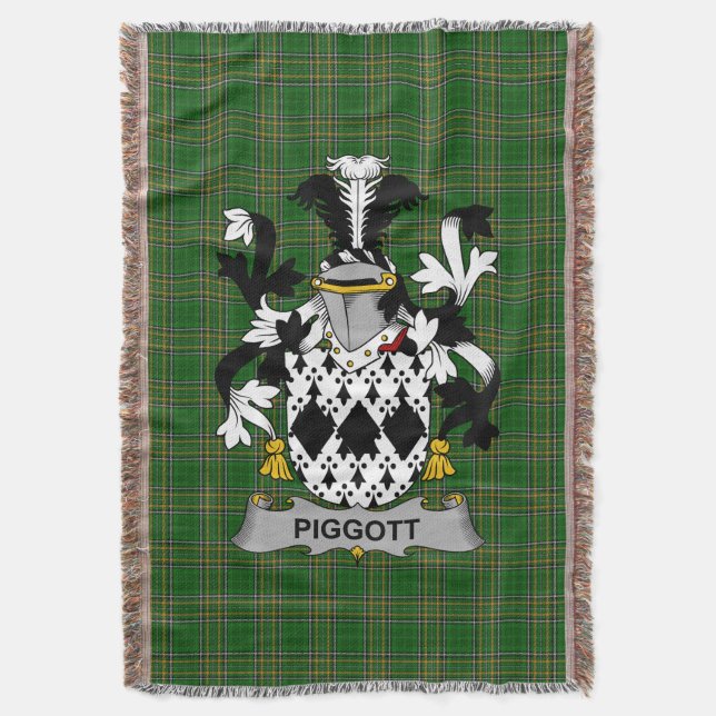 Couverture Armoiries de Piggott Irlande Famille Crest Irlande (devant Vertical)