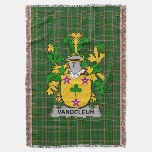 Couverture Armoiries de Vandeleur irlandais Famille Crest Irl (devant Vertical)