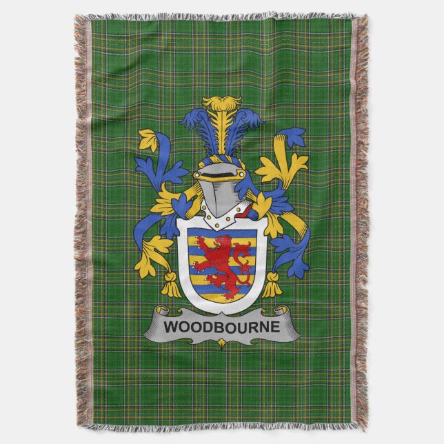 Couverture Armoiries de Woodbourne irlandaise Famille Crest I (devant Vertical)