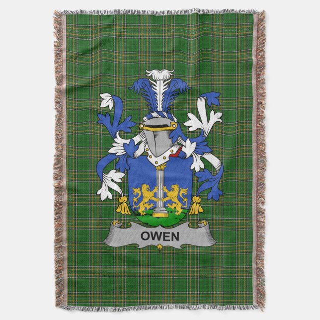 Couverture Armoiries d'Irlandais Owen Family Crest Irlande Ir (devant Vertical)