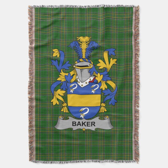 Couverture Armoiries d'Irlande Baker Famille Crest Irlande (devant Vertical)