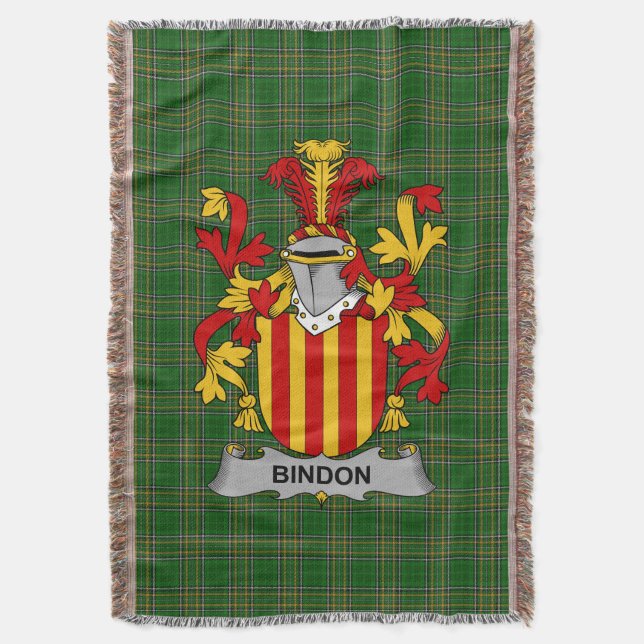 Couverture Armoiries d'Irlande Bindon Family Crest Irlande (devant Vertical)