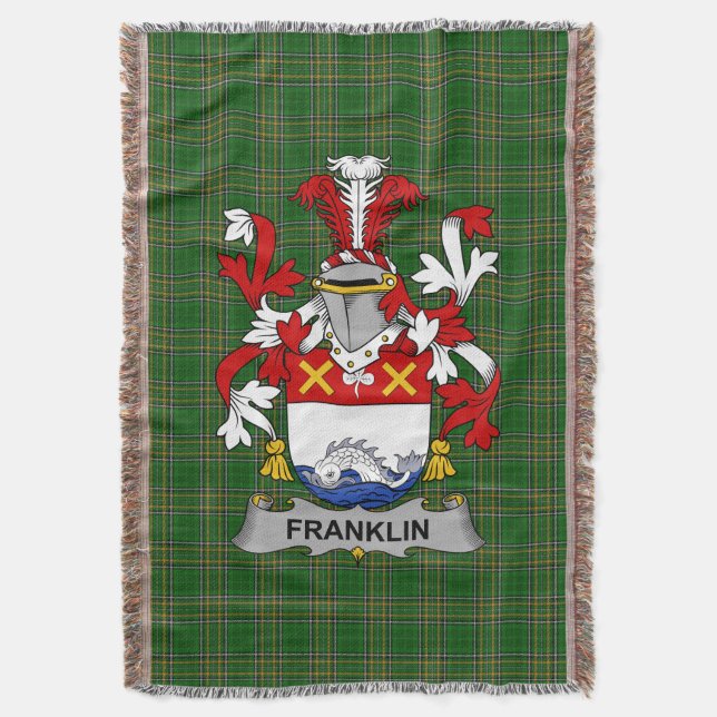 Couverture Armoiries d'Irlande Franklin Family Crest Irlande (devant Vertical)