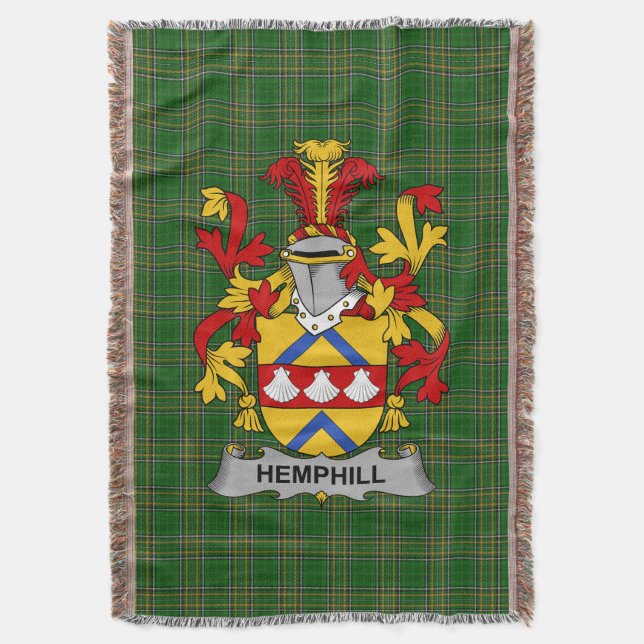 Couverture Armoiries d'Irlande Hemphill Family Crest Irlande (devant Vertical)