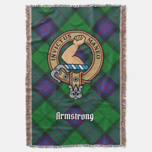Couverture Armoiries du clan Armstrong sur tartan (devant Vertical)
