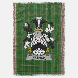 Couverture Armoiries françaises irlandaises Famille Crest Irl
