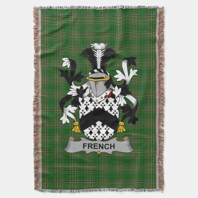 Couverture Armoiries françaises irlandaises Famille Crest Irl (devant Vertical)