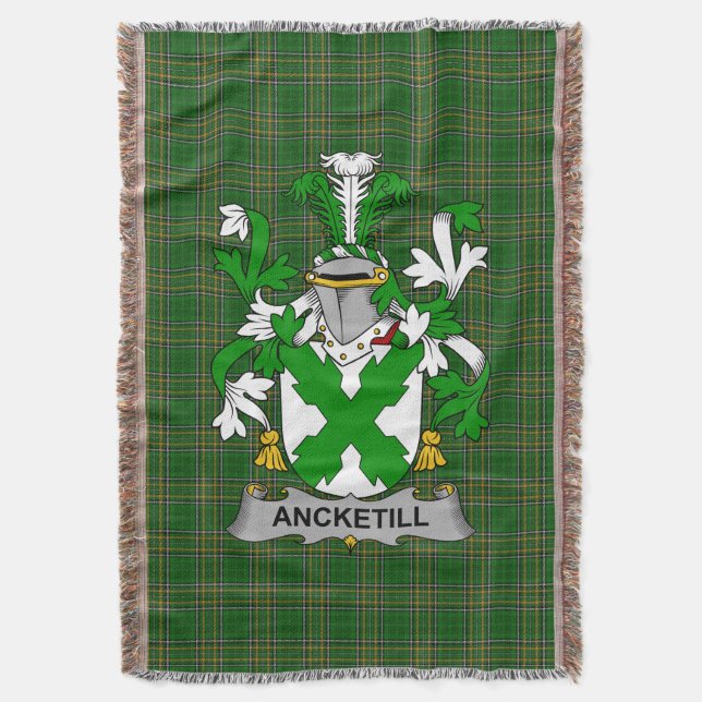 Couverture Armoiries irlandaises Ancketill Family Crest Irlan (devant Vertical)