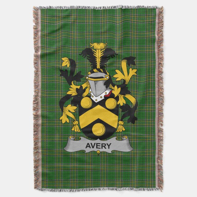 Couverture Armoiries irlandaises Avery Family Crest Irlande (devant Vertical)