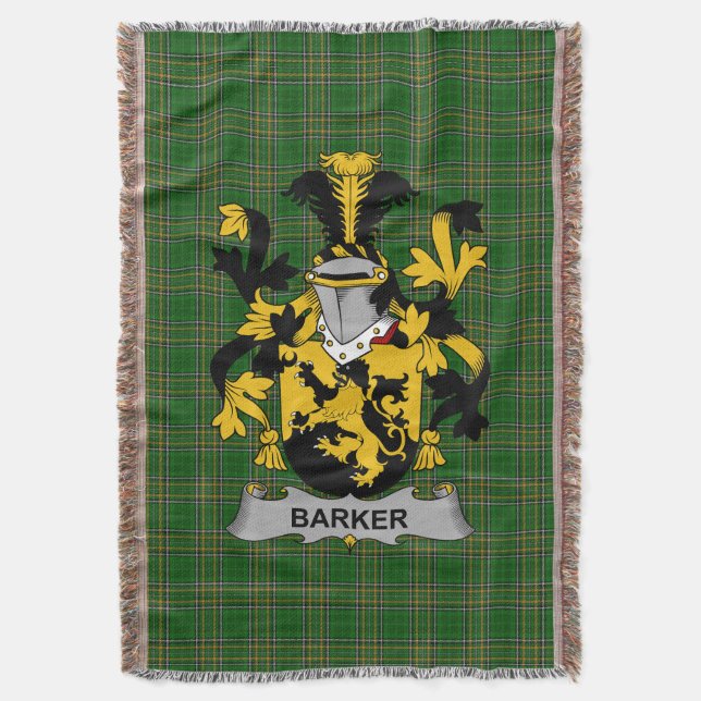 Couverture Armoiries irlandaises Barker Family Crest Irlande (devant Vertical)