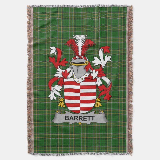 Couverture Armoiries irlandaises Barrett Family Crest Irlande (devant Vertical)
