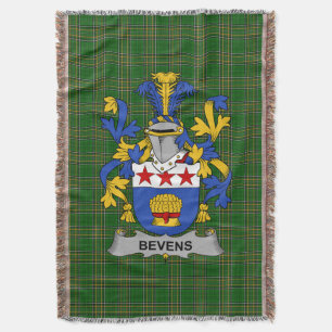 Couverture Armoiries irlandaises Bevens Family Crest Irlande