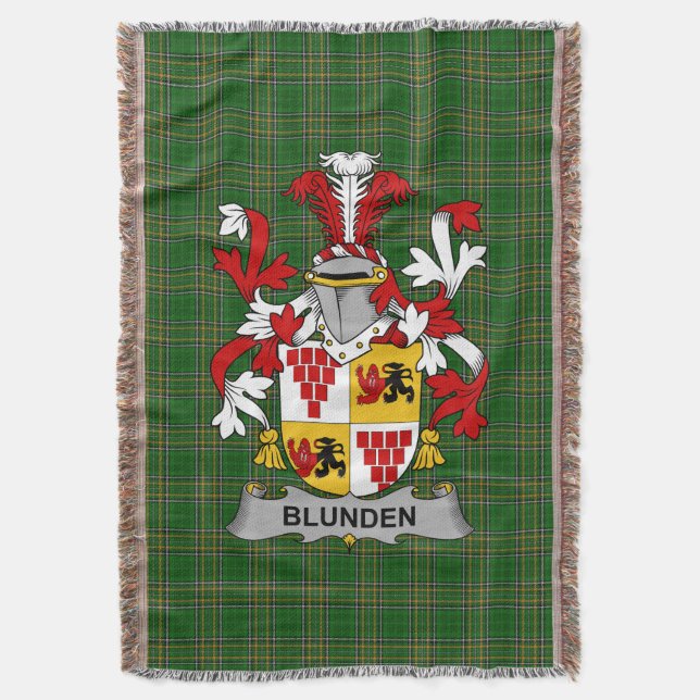 Couverture Armoiries irlandaises Blunden Family Crest Irlande (devant Vertical)