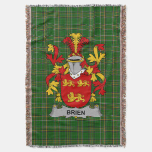 Couverture Armoiries irlandaises Brien ou Bryan Family Crest 