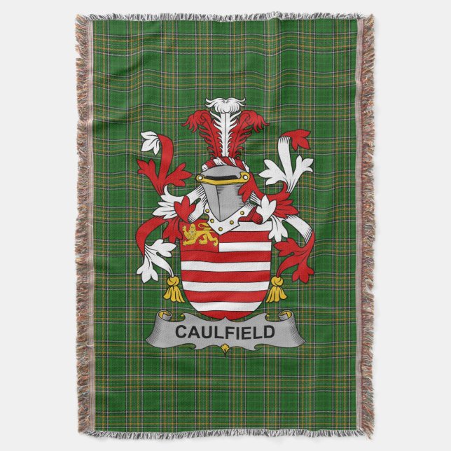 Couverture Armoiries irlandaises Caulfield ou Gaffney Coat de (devant Vertical)