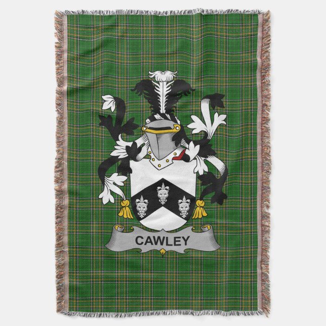 Couverture Armoiries irlandaises Cawley ou Cauley Coat de fam (devant Vertical)