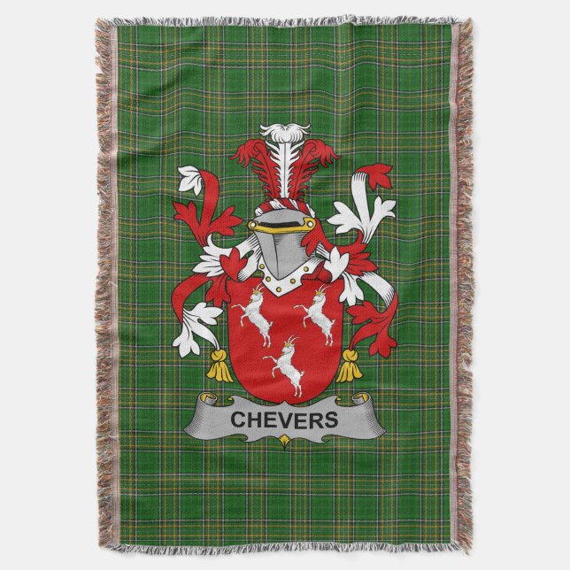 Couverture Armoiries irlandaises Chevers Family Crest Irlande (devant Vertical)
