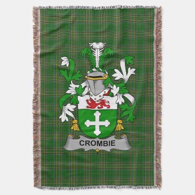 Couverture Armoiries irlandaises Crombie Famille Crest Irland (devant Vertical)
