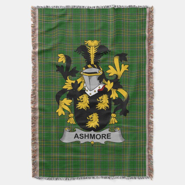 Couverture Armoiries irlandaises d'Ashmore Family Crest Irlan (devant Vertical)