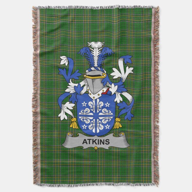 Couverture Armoiries irlandaises d'Atkins Famille Crest Irlan (devant Vertical)