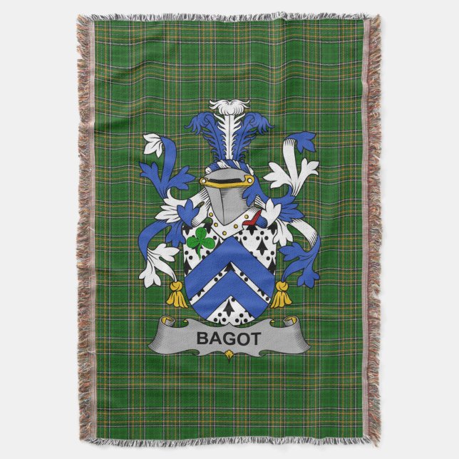Couverture Armoiries irlandaises de Bagot Famille Crest Irlan (devant Vertical)