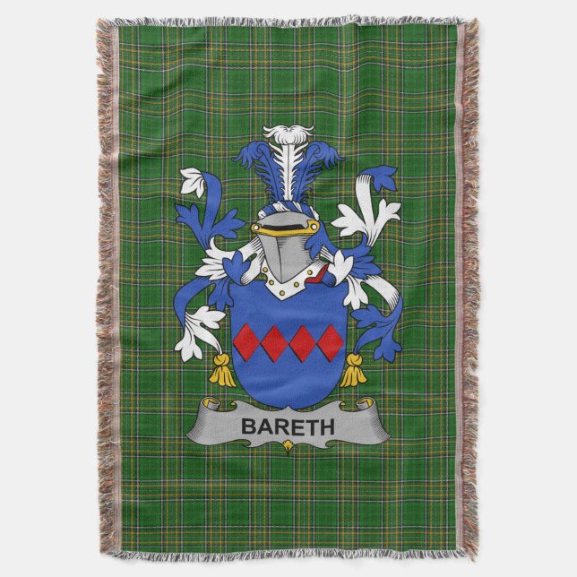 Couverture Armoiries irlandaises de Bareth Family Crest Irlan (devant Vertical)