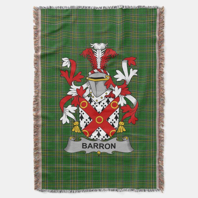 Couverture Armoiries irlandaises de Barron Family Crest Irlan (devant Vertical)