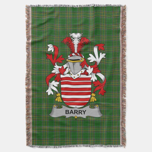 Couverture Armoiries irlandaises de Barry Famille Crest Irlan (devant Vertical)