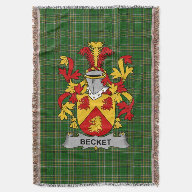 Couverture Armoiries irlandaises de Becket Family Crest Irlan (devant Vertical)