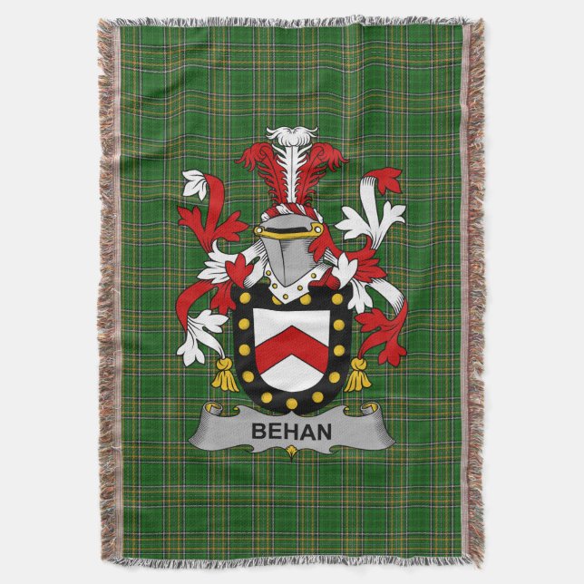 Couverture Armoiries irlandaises de Behan Family Crest Irland (devant Vertical)