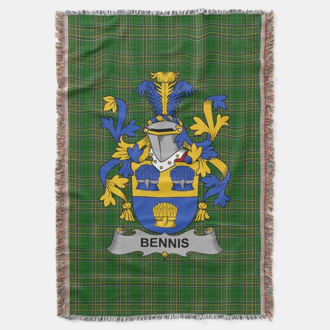Couverture Armoiries irlandaises de Bennis Family Crest Irlan (devant Vertical)