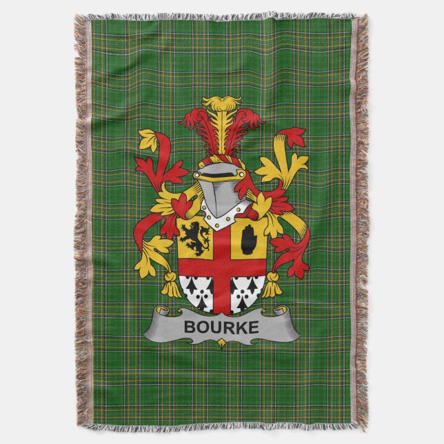 Couverture Armoiries irlandaises de Bourke Family Crest Irlan (devant Vertical)