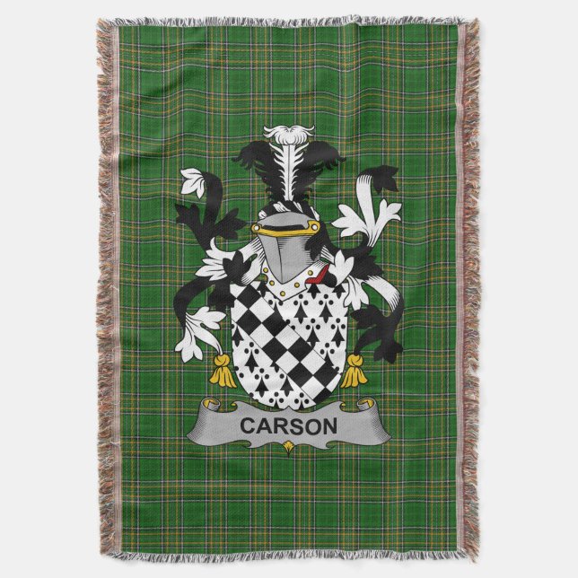 Couverture Armoiries irlandaises de Carson Family Crest Irlan (devant Vertical)