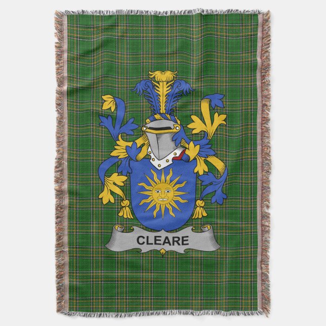 Couverture Armoiries irlandaises de Cleare Family Crest Irlan (devant Vertical)
