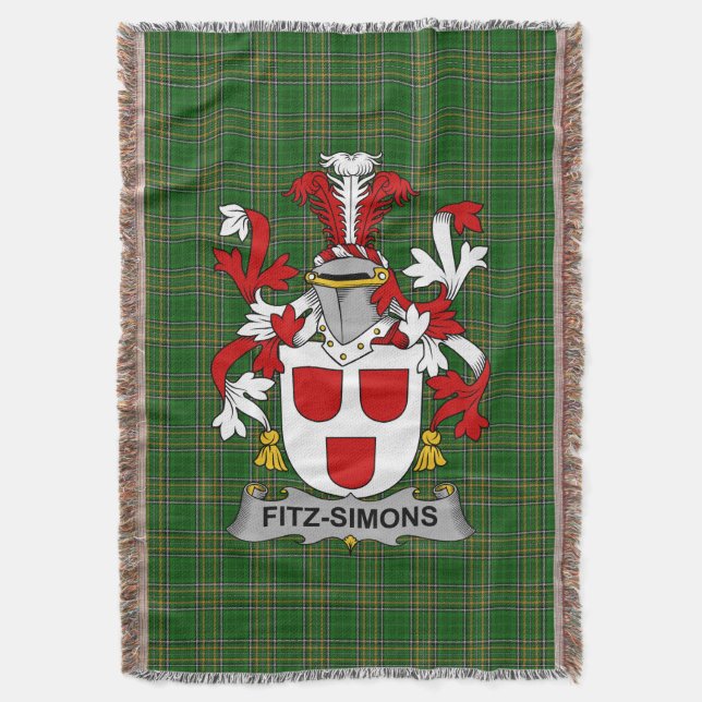 Couverture Armoiries irlandaises de Fitz-Simons Famille Crest (devant Vertical)