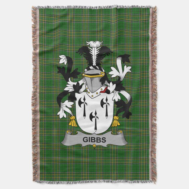 Couverture Armoiries irlandaises de Gibbs Family Crest Irland (devant Vertical)