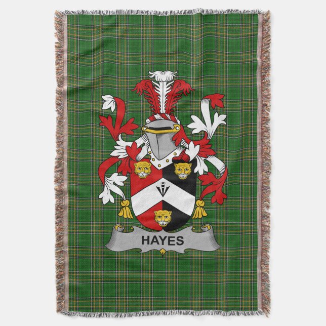 Couverture Armoiries irlandaises de Hayes Family Crest Irland (devant Vertical)