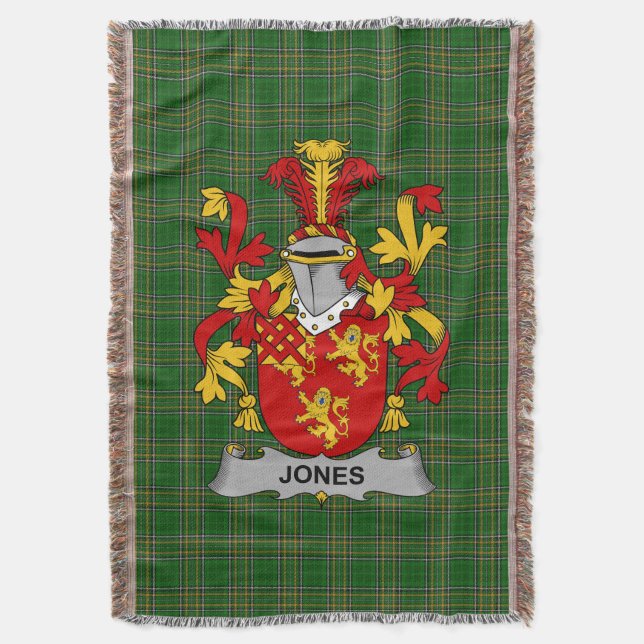 Couverture Armoiries irlandaises de Jones Family Crest Irland (devant Vertical)