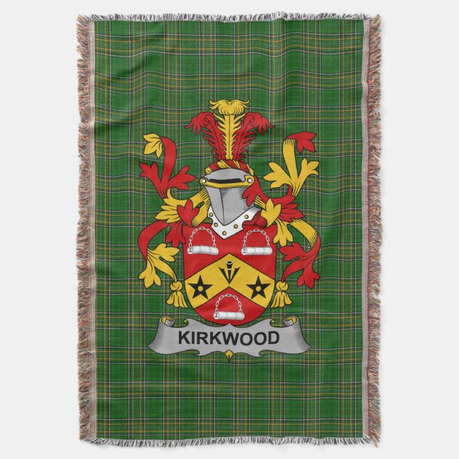 Couverture Armoiries irlandaises de Kirkwood Famille Crest Ir (devant Vertical)