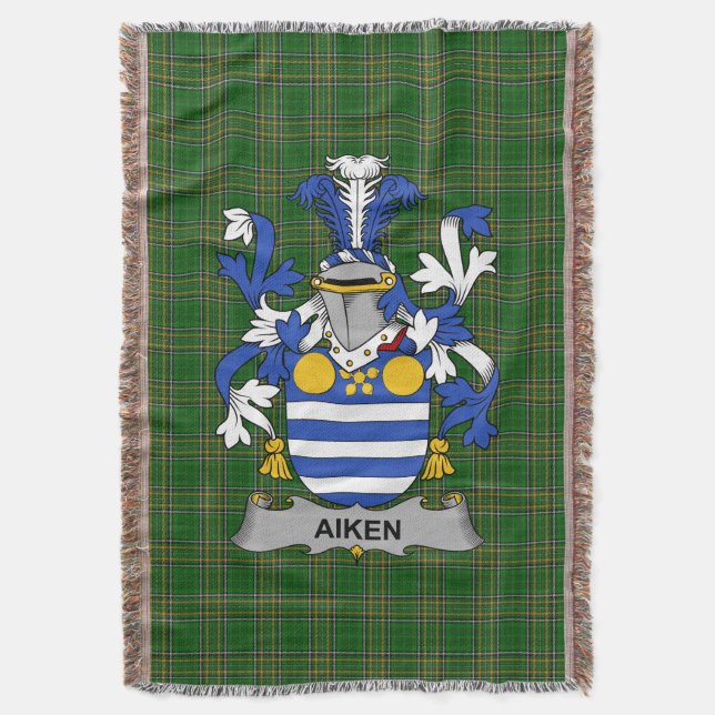Couverture Armoiries irlandaises de l'Aiken Family Crest Irla (devant Vertical)