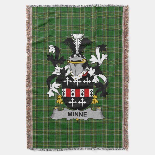 Couverture Armoiries irlandaises de Minne Family Crest Irland (devant Vertical)