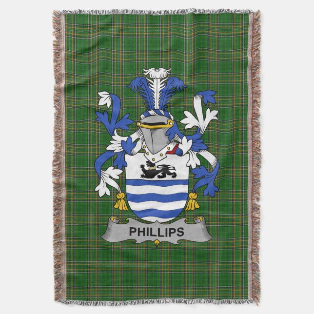 Couverture Armoiries irlandaises de Phillips Famille Crest Ir (devant Vertical)