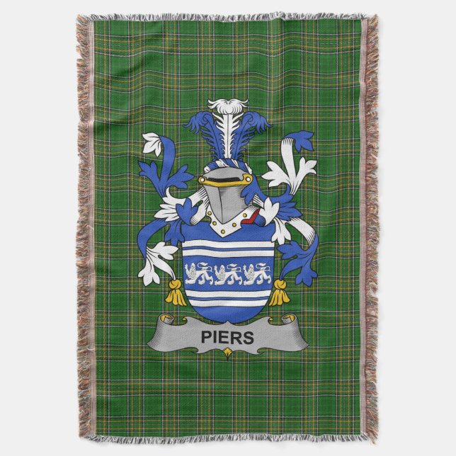Couverture Armoiries irlandaises de Piers Family Crest Irland (devant Vertical)