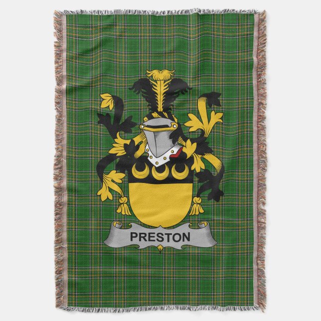 Couverture Armoiries irlandaises de Preston Family Crest Irla (devant Vertical)