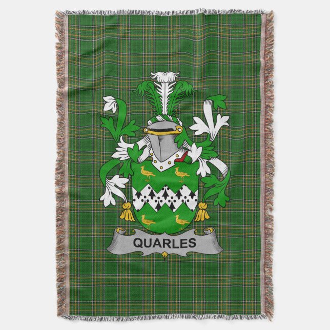 Couverture Armoiries irlandaises de Quarles Family Crest Irla (devant Vertical)