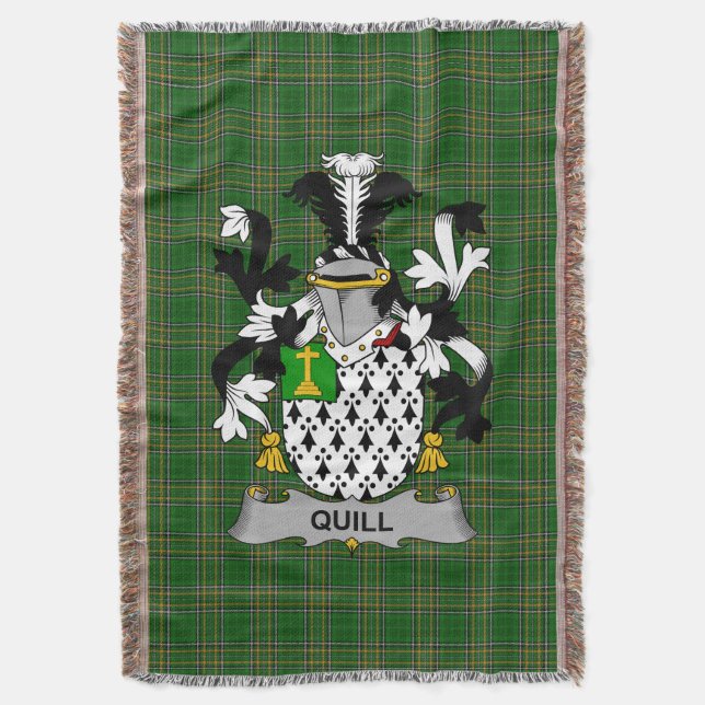 Couverture Armoiries irlandaises de Quill Family Crest Irland (devant Vertical)