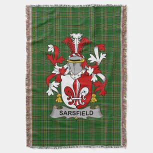 Couverture Armoiries irlandaises de Sarsfield Family Crest Ir