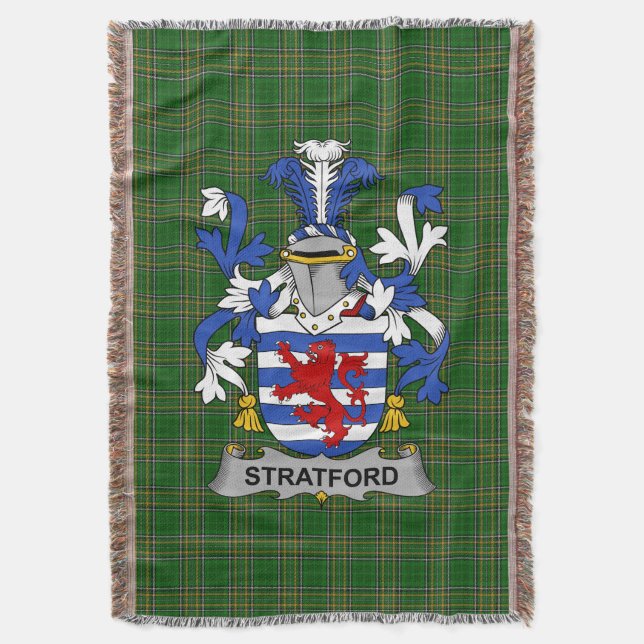 Couverture Armoiries irlandaises de Stratford Famille Crest I (devant Vertical)