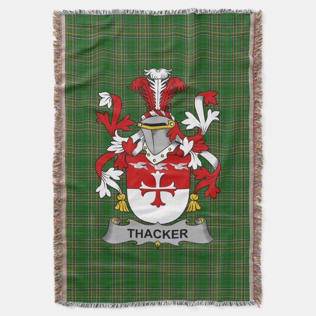 Couverture Armoiries irlandaises de Thacker Family Crest Irla (devant Vertical)