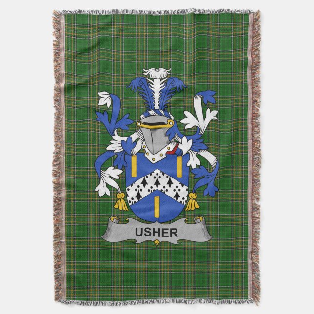 Couverture Armoiries irlandaises de Usher Family Crest Irland (devant Vertical)